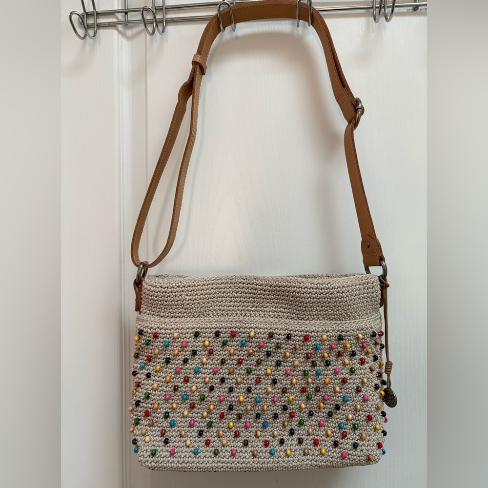 The Sak Melrose Colorful Beaded Crochet Crossbody Bag